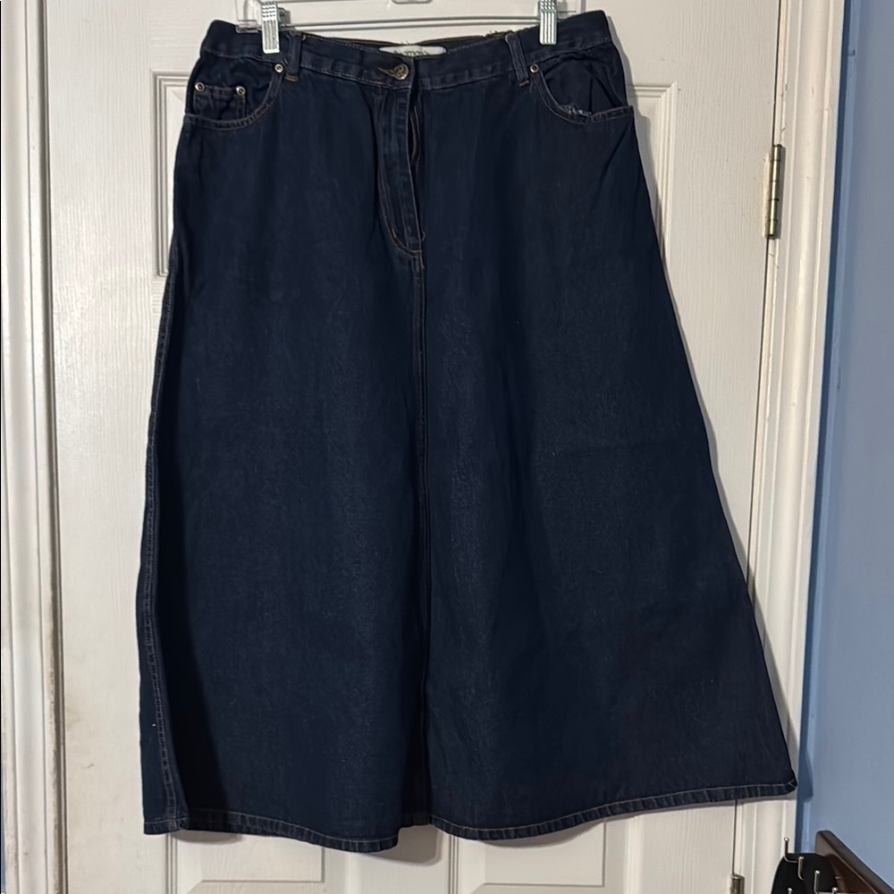 Dark Blue Denim Skirt